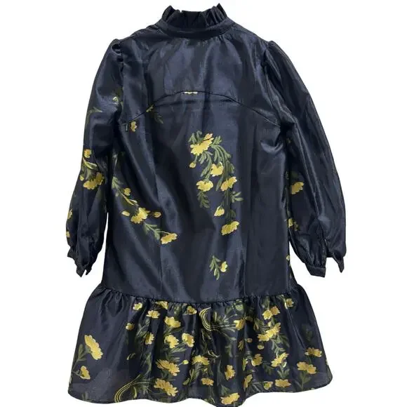 Tuckernuck Navy Floral Jacquard Dress – XS - Picture 4 of 8